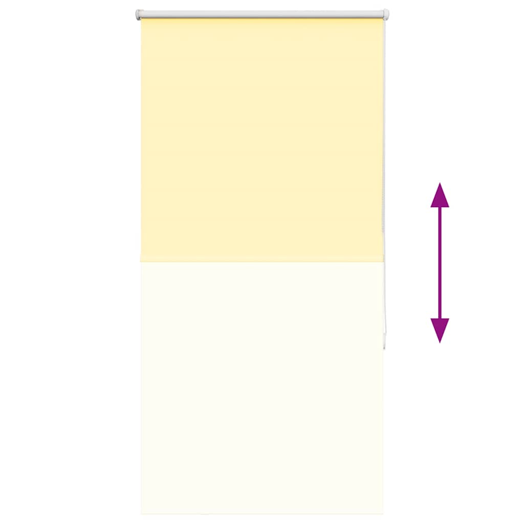 vidaXL Roller Blind Blackout Yellow 75x130 cm Fabric Width 70.7 cm Polyester