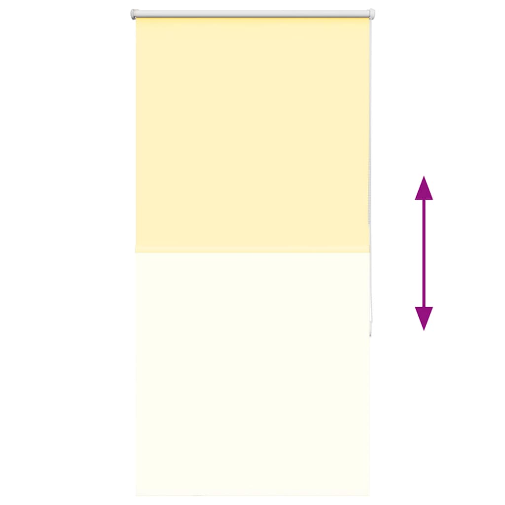 vidaXL Roller Blind Blackout Yellow 80x130 cm Fabric Width 75.7 cm Polyester