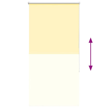 vidaXL Roller Blind Blackout Yellow 80x130 cm Fabric Width 75.7 cm Polyester