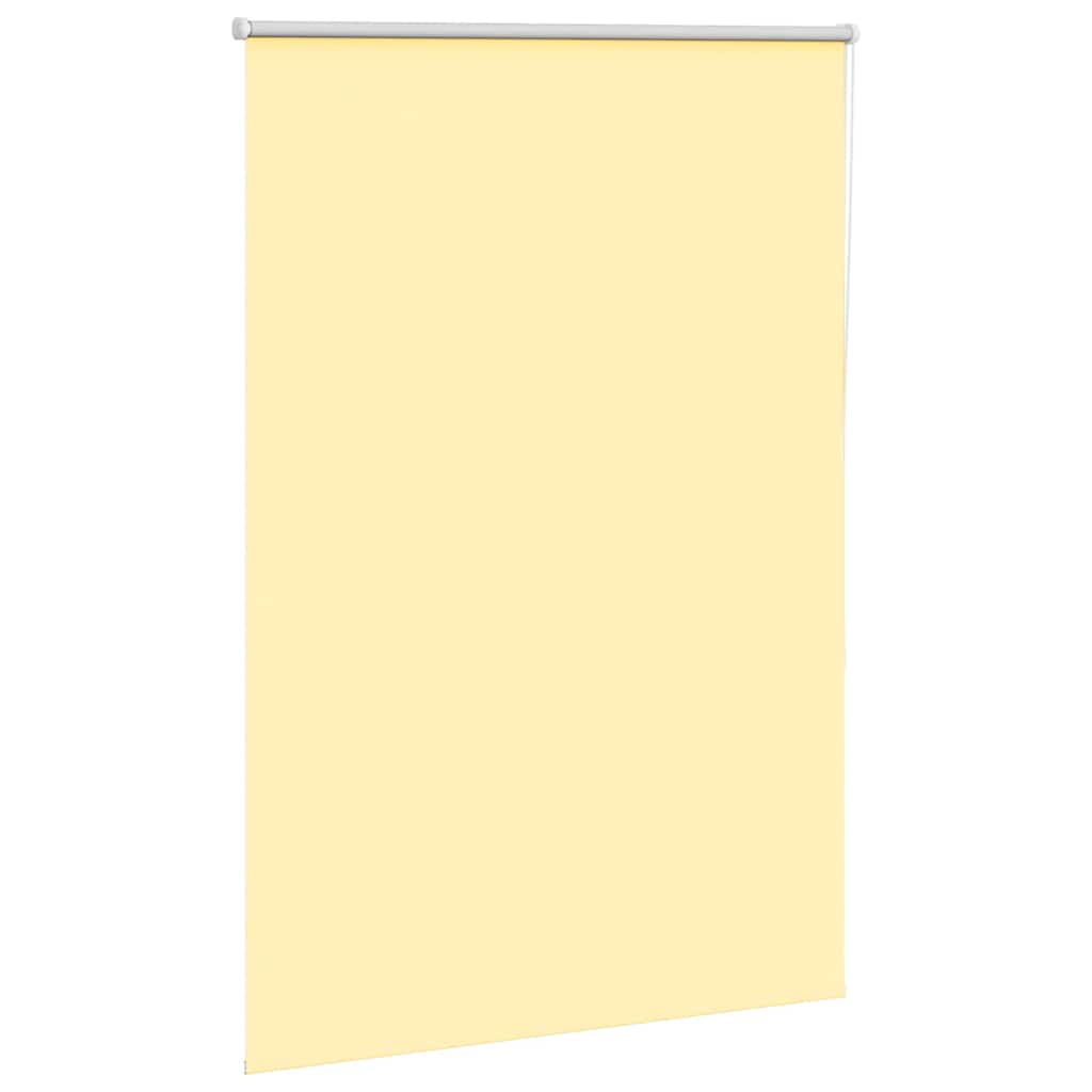 vidaXL Roller Blind Blackout Yellow 115x130 cm Fabric Width 110.7 cm Polyester