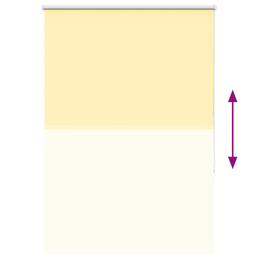 vidaXL Roller Blind Blackout Yellow 115x130 cm Fabric Width 110.7 cm Polyester