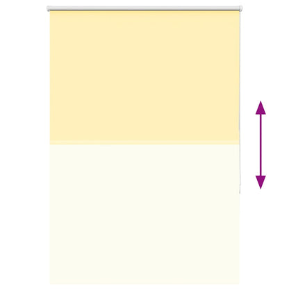 vidaXL Roller Blind Blackout Yellow 115x130 cm Fabric Width 110.7 cm Polyester