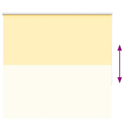 vidaXL Roller Blind Blackout Yellow 150x130 cm Fabric Width 146.6 cm Polyester