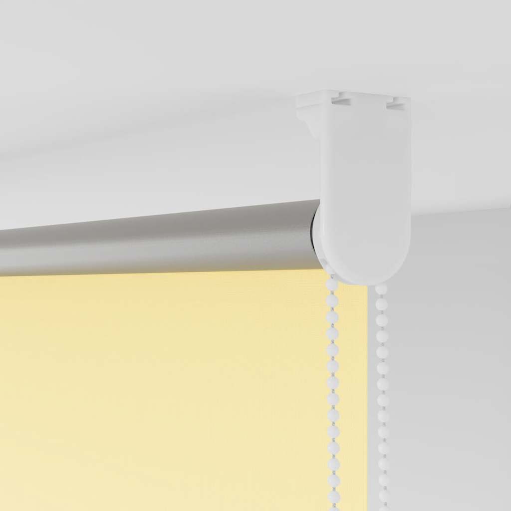 vidaXL Roller Blind Blackout Yellow 155x130 cm Fabric Width 151.6 cm