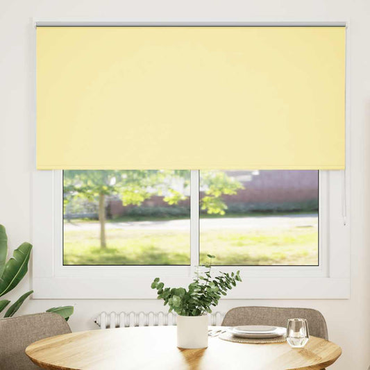 vidaXL Roller Blind Blackout Yellow 155x130 cm Fabric Width 151.6 cm