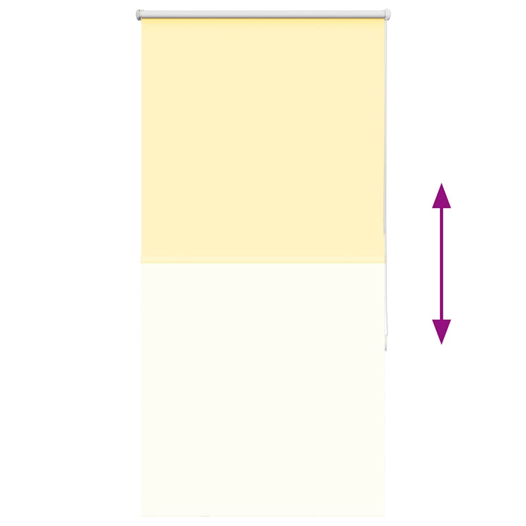 vidaXL Roller Blind Blackout Yellow 75x150 cm Fabric Width 70.7 cm Polyester
