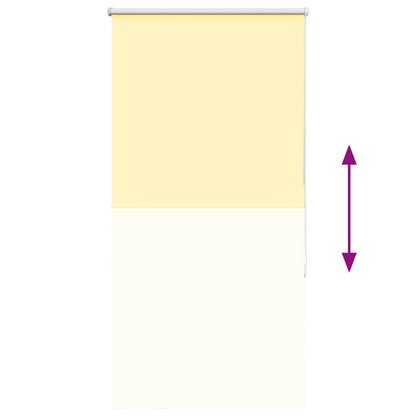 vidaXL Roller Blind Blackout Yellow 75x150 cm Fabric Width 70.7 cm Polyester