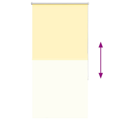 vidaXL Roller Blind Blackout Yellow 80x150 cm Fabric Width 75.7 cm Polyester