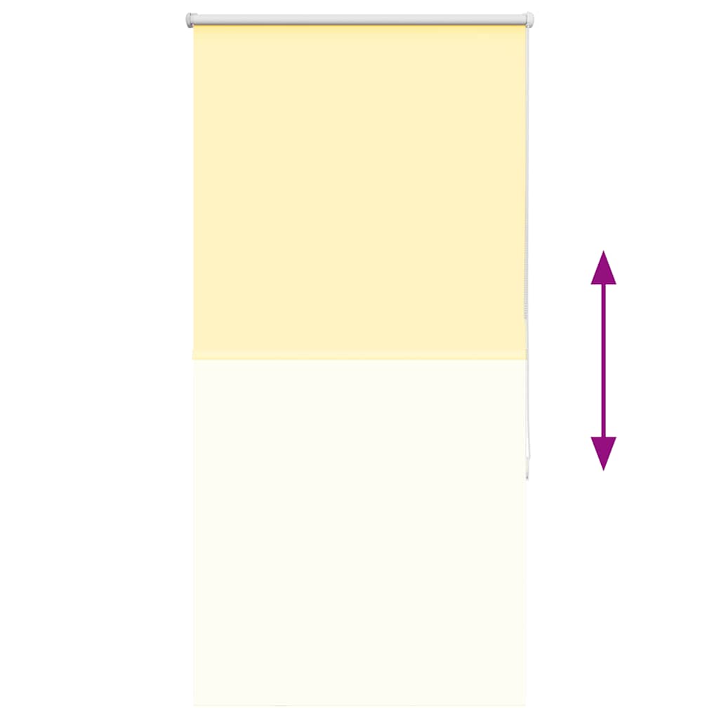 vidaXL Roller Blind Blackout Yellow 85x150 cm Fabric Width 80.7 cm Polyester