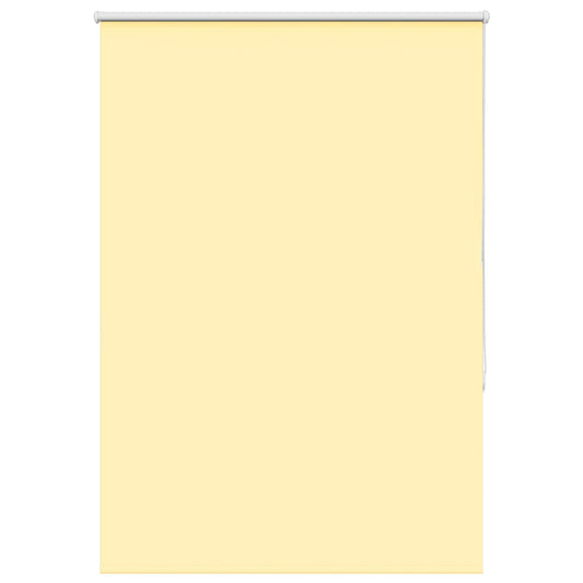 vidaXL Roller Blind Blackout Yellow 100x150 cm Fabric Width 95.7 cm Polyester