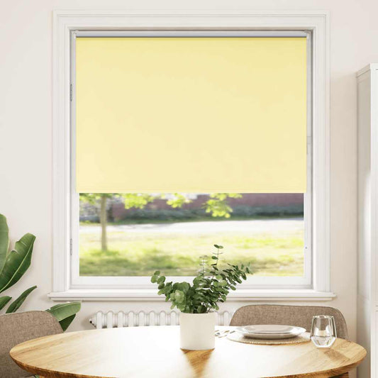 vidaXL Roller Blind Blackout Yellow 100x150 cm Fabric Width 95.7 cm Polyester