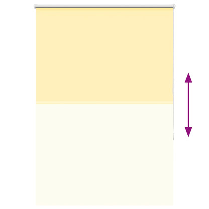 vidaXL Roller Blind Blackout Yellow 100x150 cm Fabric Width 95.7 cm Polyester