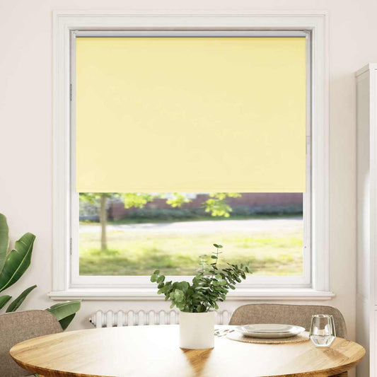 vidaXL Roller Blind Blackout Yellow 105x150 cm Fabric Width 100.7 cm Polyester