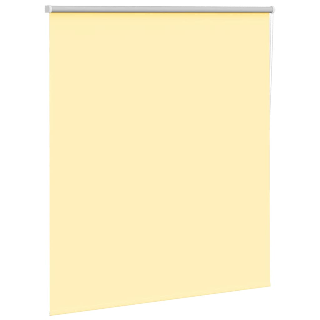 vidaXL Roller Blind Blackout Yellow 135x150 cm Fabric Width 131.6 cm Polyester