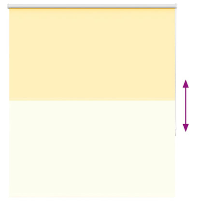 vidaXL Roller Blind Blackout Yellow 140x150 cm Fabric Width 136.6 cm Polyester