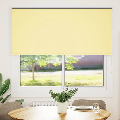 vidaXL Roller Blind Blackout Yellow 145x150 cm Fabric Width 141.6 cm