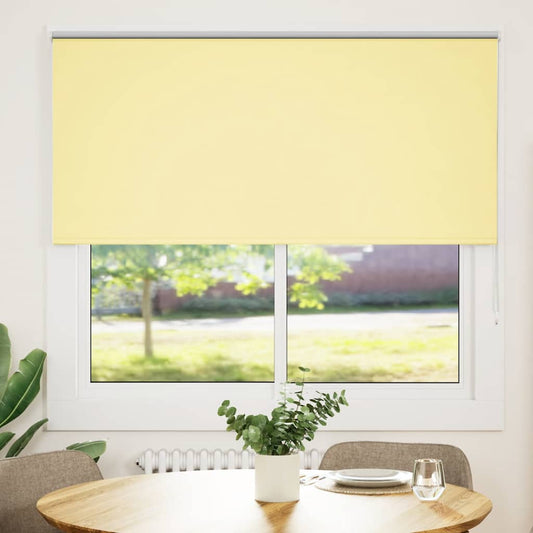 vidaXL Roller Blind Blackout Yellow 145x150 cm Fabric Width 141.6 cm