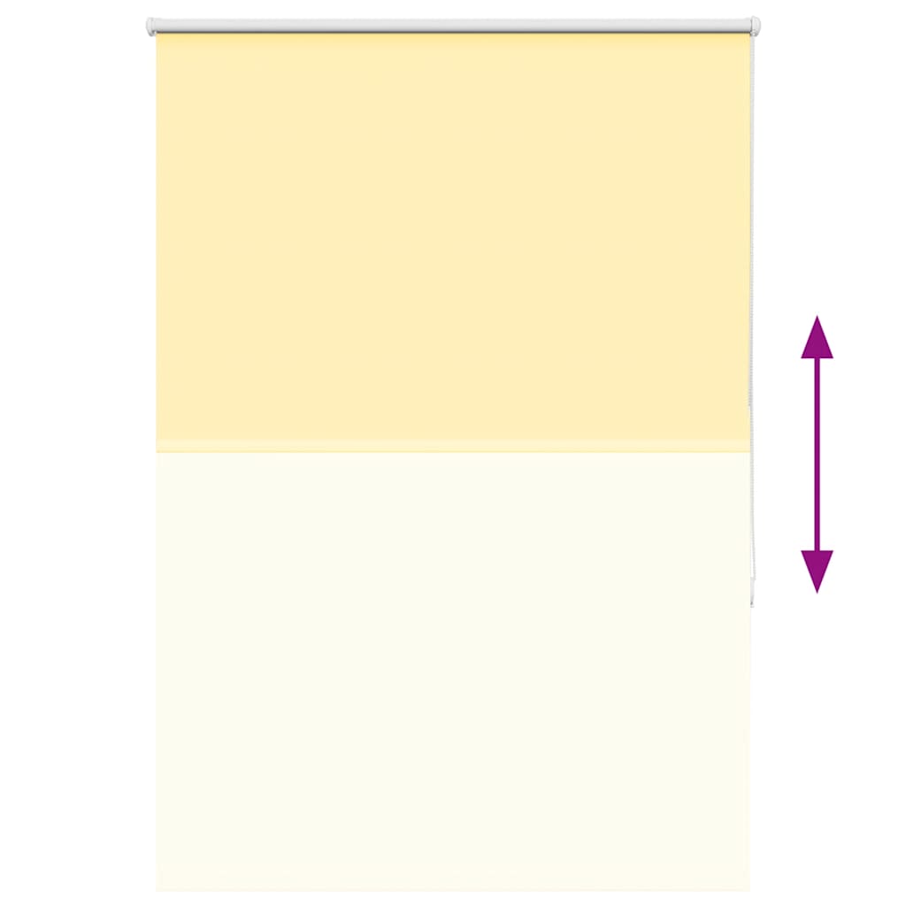 vidaXL Roller Blind Blackout Yellow 100x175 cm Fabric Width 95.7 cm Polyester