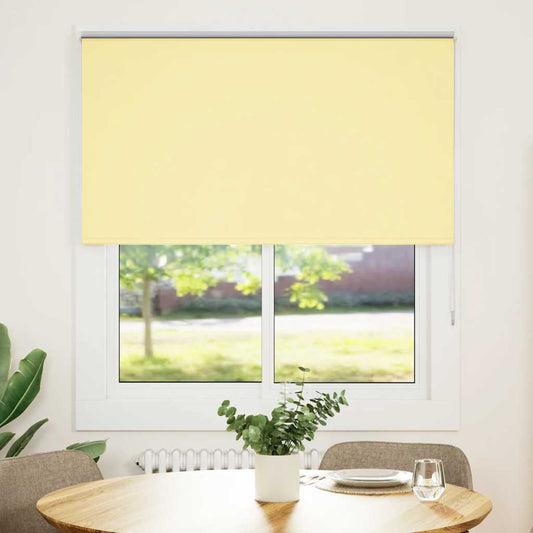 vidaXL Roller Blind Blackout Yellow 135x175 cm Fabric Width 131.6 cm Polyester