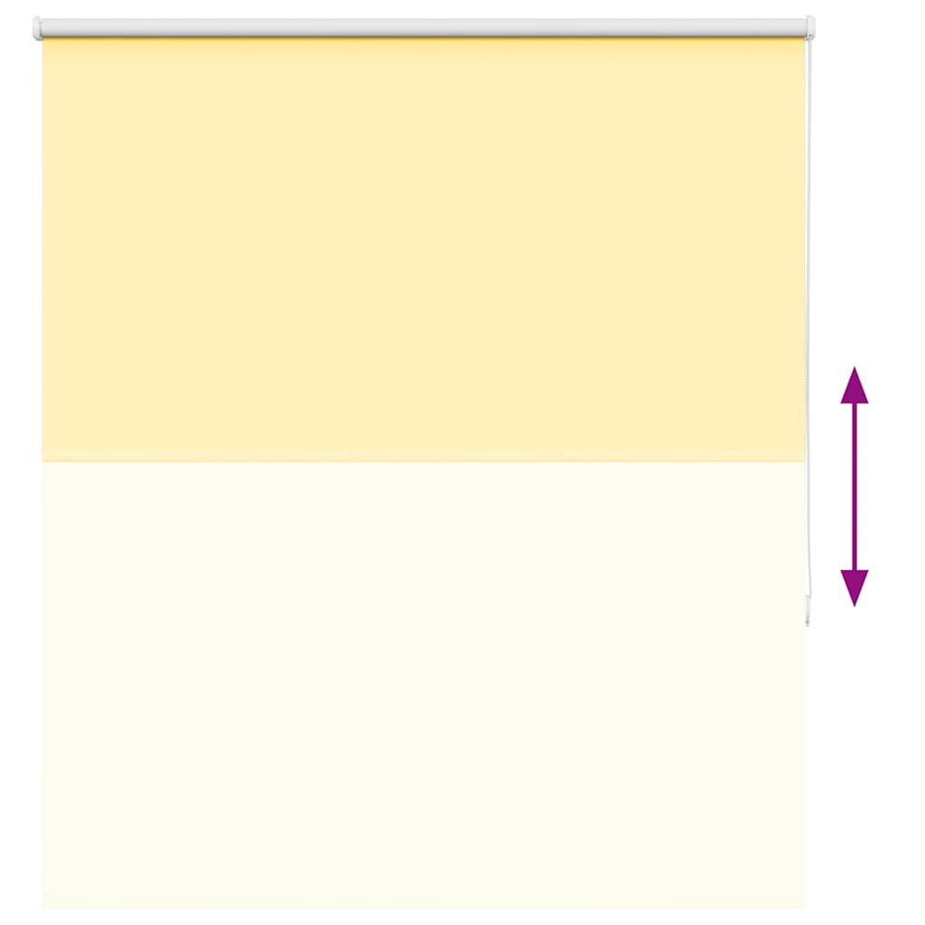 vidaXL Roller Blind Blackout Yellow 135x175 cm Fabric Width 131.6 cm Polyester