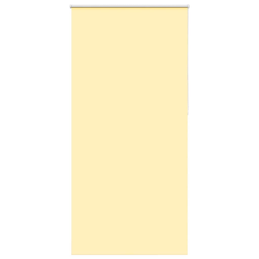 vidaXL Roller Blind Blackout Yellow 115x210 cm Fabric Width 110.7 cm Polyester