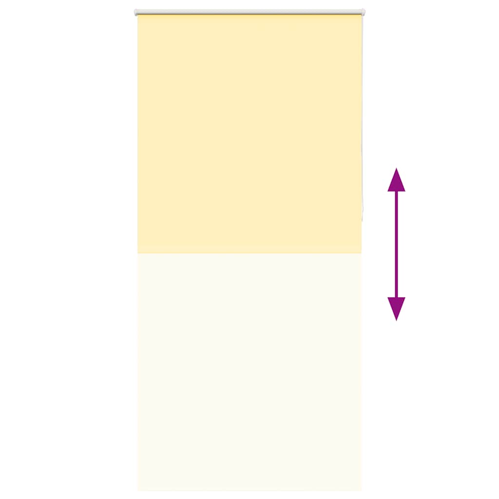 vidaXL Roller Blind Blackout Yellow 115x210 cm Fabric Width 110.7 cm Polyester