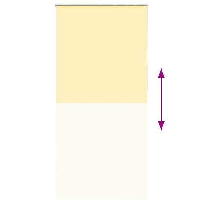 vidaXL Roller Blind Blackout Yellow 115x210 cm Fabric Width 110.7 cm Polyester