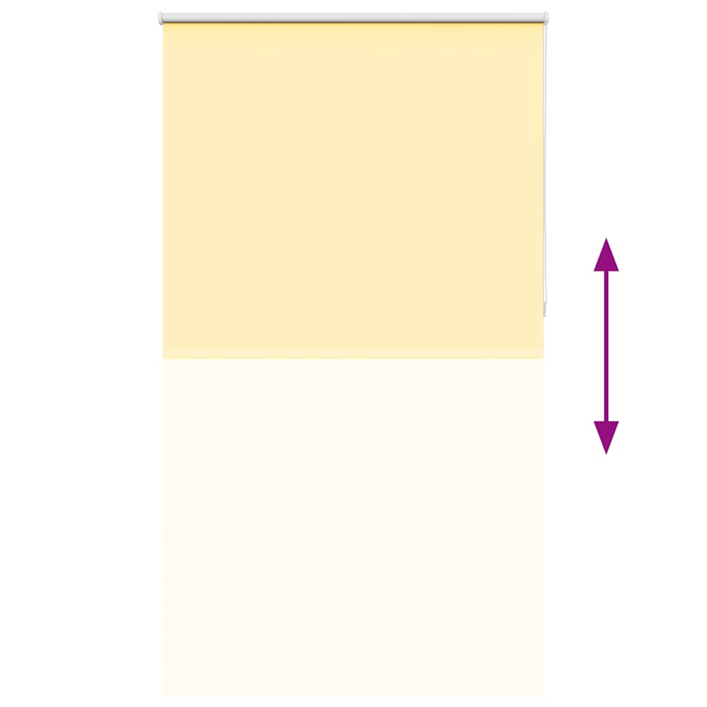 vidaXL Roller Blind Blackout Yellow 125x210 cm Fabric Width 121.6 cm Polyester