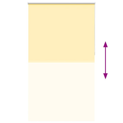 vidaXL Roller Blind Blackout Yellow 125x210 cm Fabric Width 121.6 cm Polyester