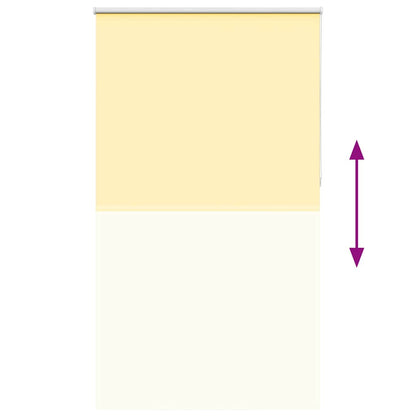 vidaXL Roller Blind Blackout Yellow 135x210 cm Fabric Width 131.6 cm Polyester