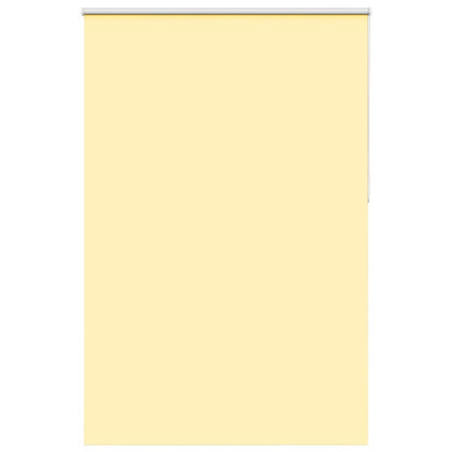 vidaXL Roller Blind Blackout Yellow 145x210 cm Fabric Width 141.6 cm Polyester