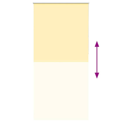 vidaXL Roller Blind Blackout Yellow 90x230 cm Fabric Width 85.7 cm Polyester
