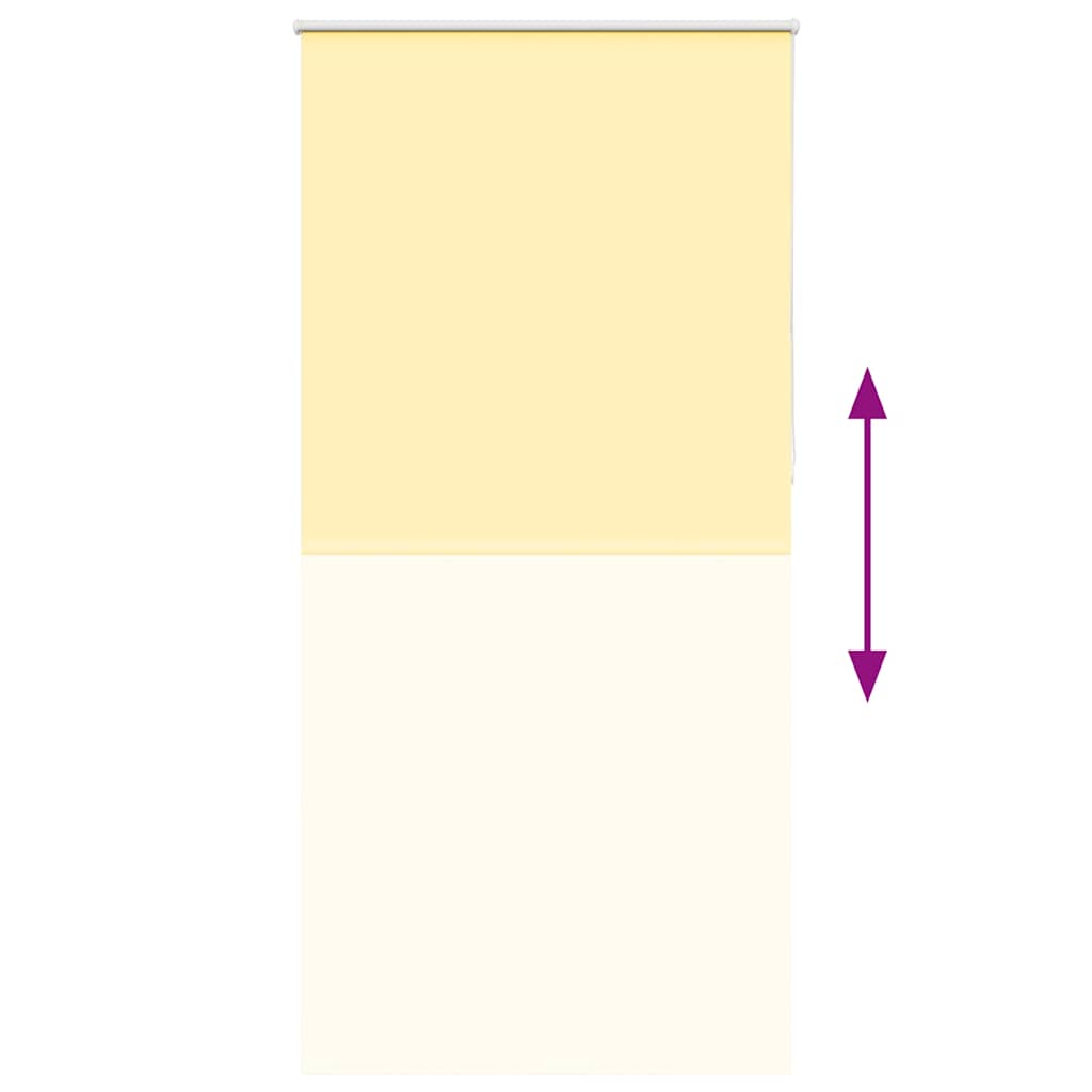 vidaXL Roller Blind Blackout Yellow 105x230 cm Fabric Width 100.7 cm Polyester