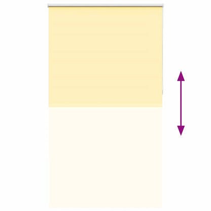 vidaXL Roller Blind Blackout Yellow 130x230 cm Fabric Width 126.6 cm Polyester