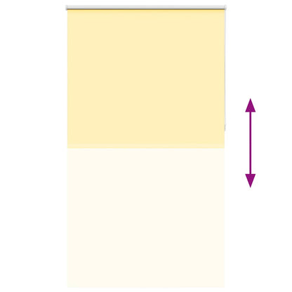 vidaXL Roller Blind Blackout Yellow 135x230 cm Fabric Width 131.6 cm Polyester