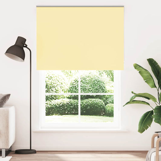 vidaXL Roller Blind Blackout Yellow 145x230 cm Fabric Width 141.6 cm