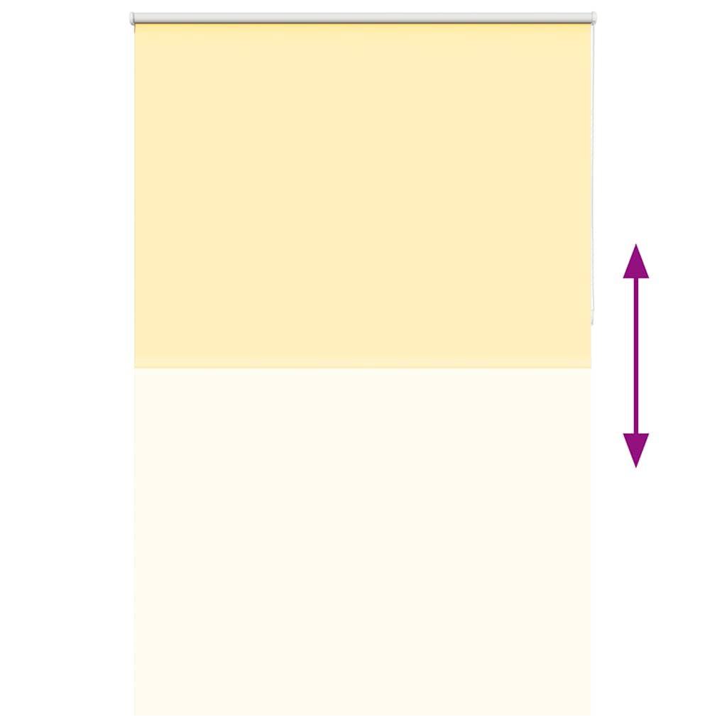 vidaXL Roller Blind Blackout Yellow 145x230 cm Fabric Width 141.6 cm Polyester