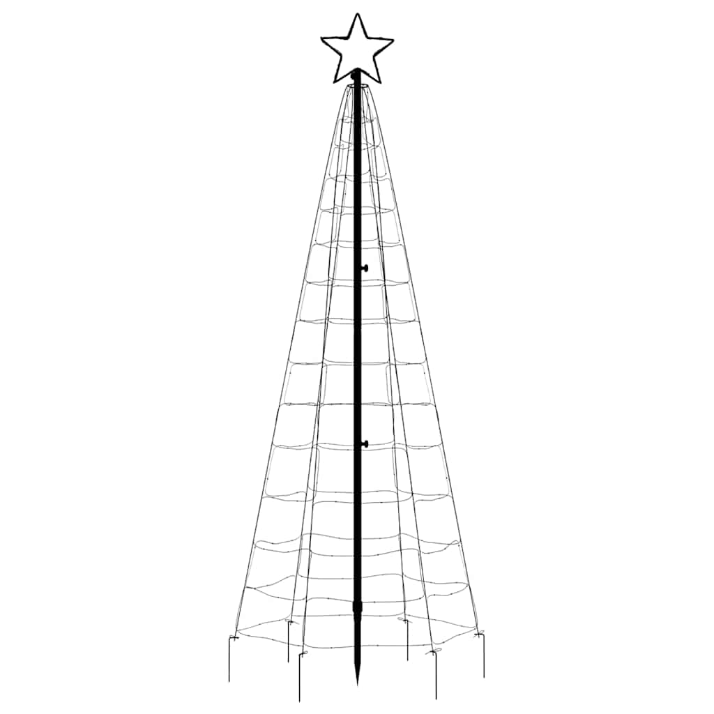vidaXL LED Christmas Tree with Spikes 220 LEDs Warm White 180 cm