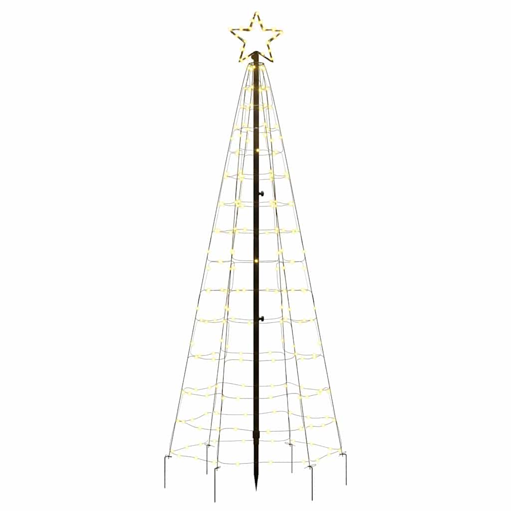 vidaXL LED Christmas Tree with Spikes 220 LEDs Warm White 180 cm
