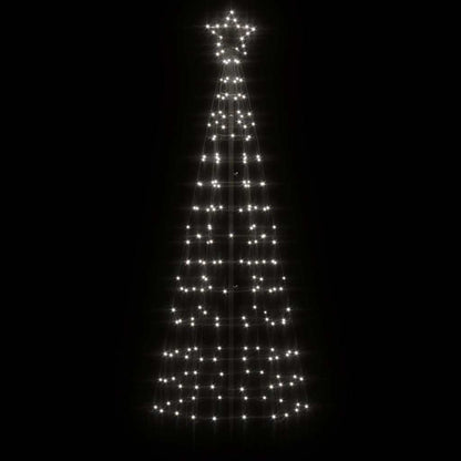vidaXL LED Christmas Tree with Spikes 220 LEDs Cold White 180 cm