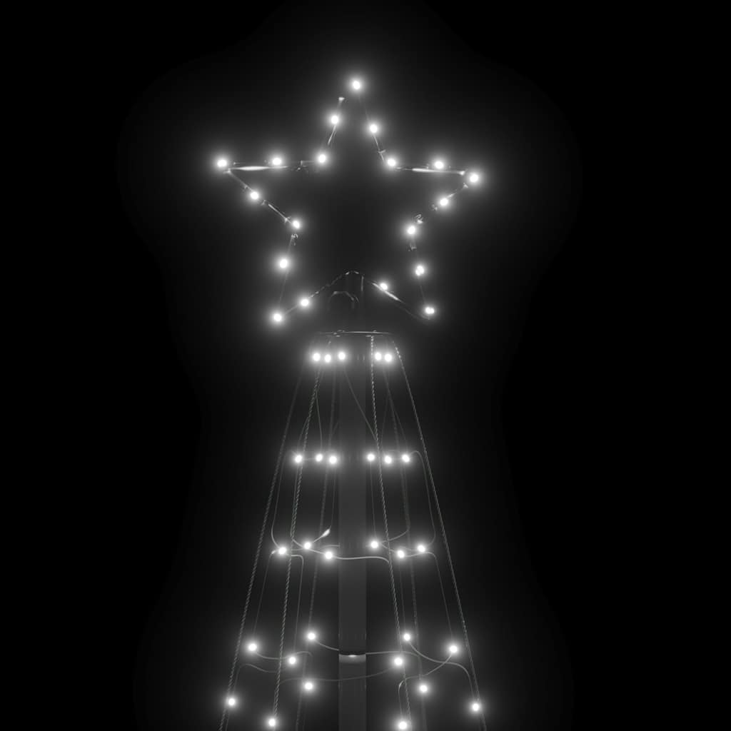 vidaXL LED Christmas Tree with Spikes 220 LEDs Cold White 180 cm