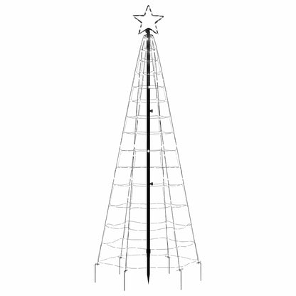 vidaXL LED Christmas Tree with Spikes 220 LEDs Cold White 180 cm