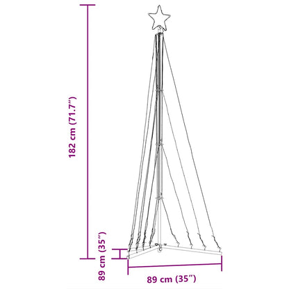 vidaXL LED Christmas Tree 339 LEDs Cold White 182 cm