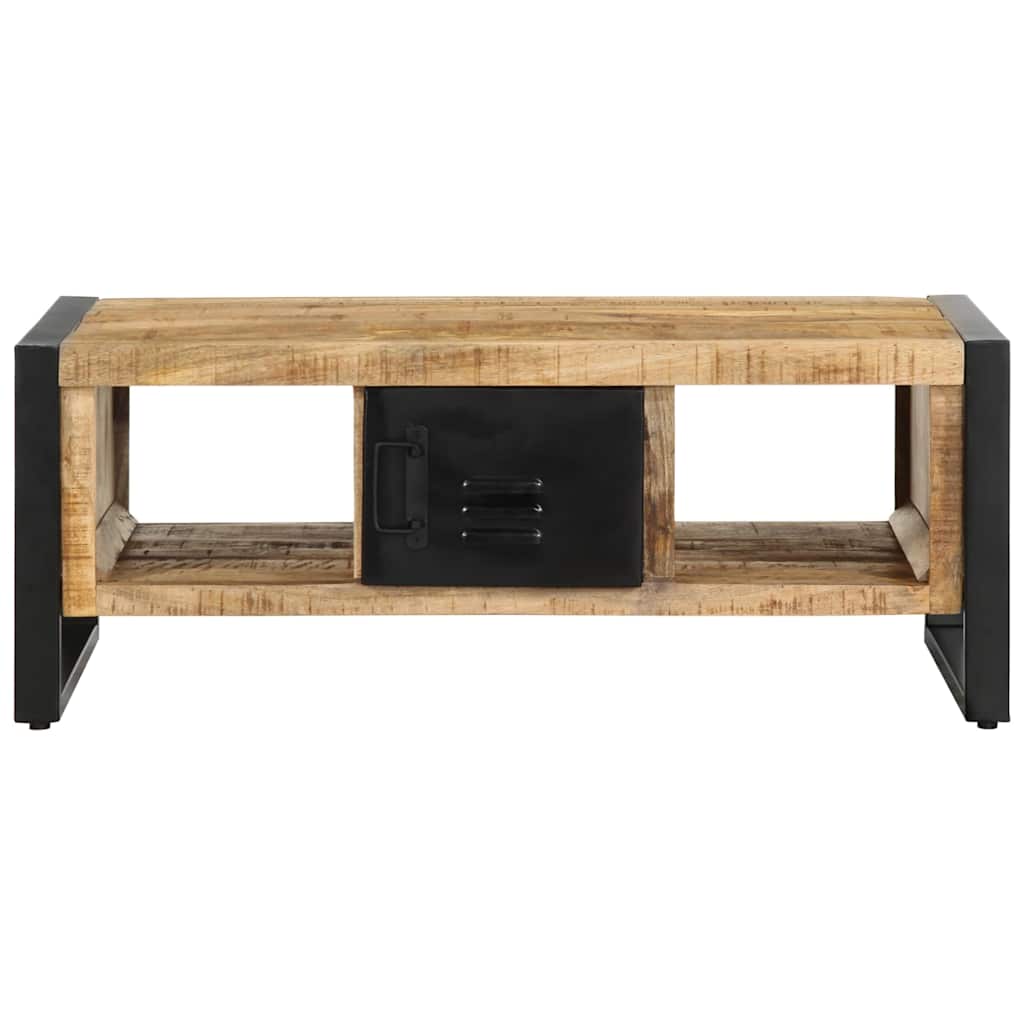 vidaXL Coffee Table 90x50x36 cm Solid Rough Wood Mango