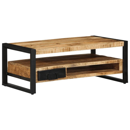 vidaXL Coffee Table 90x50x36 cm Solid Rough Wood Mango