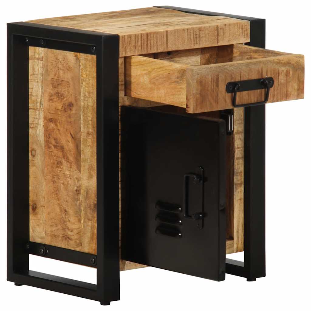 vidaXL Bedside Cabinet 40x30x50 cm Solid Rough Wood Mango