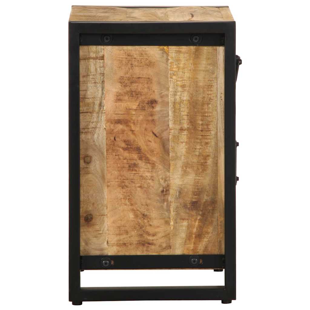 vidaXL Bedside Cabinet 40x30x50 cm Solid Rough Wood Mango