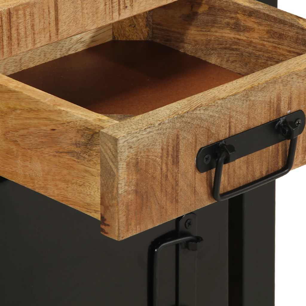 vidaXL Bedside Cabinet 40x30x50 cm Solid Rough Wood Mango