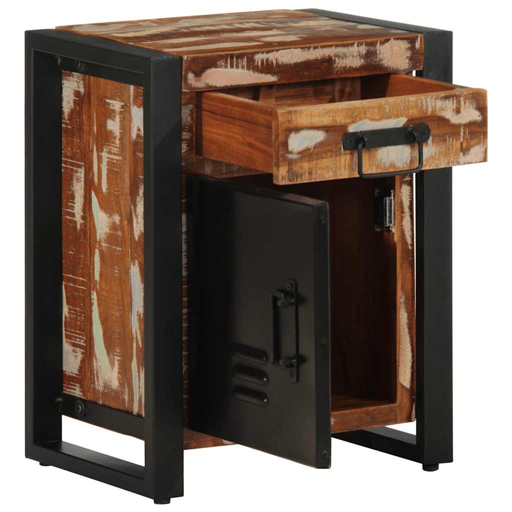 vidaXL Bedside Cabinets 2 pcs Multicolour Solid Rough Wood Mango
