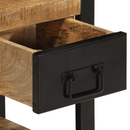 vidaXL Bedside Cabinets 2 pcs Solid Rough Wood Mango